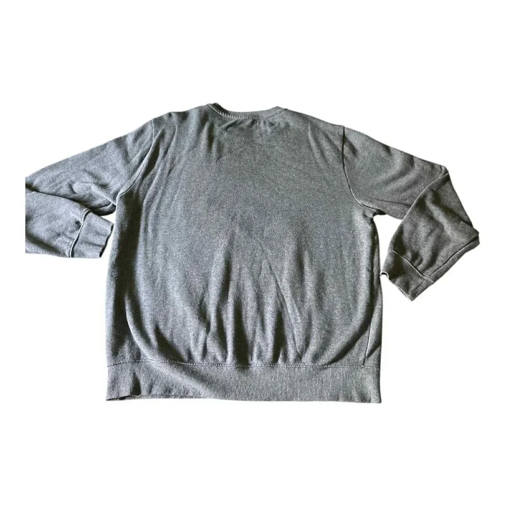Holiday Time Sweater Mens Large Gray Sloth Skiing Christmas Ugly Pullover Winter